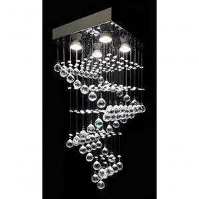 Lustre Para Sala, Corredor, Quarto, Sala De Jantar Em Cristal K9 Base 38x38 90cm