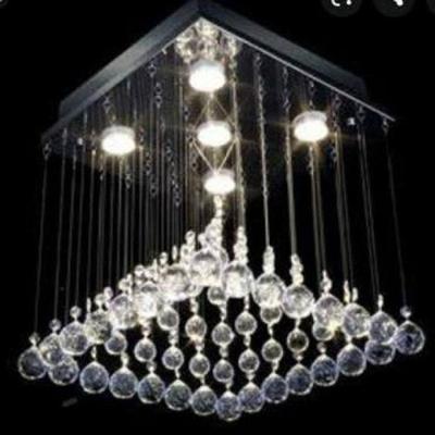 Lustre Para Sala, Quarto, Hall, Cozinha, Sala De Jantar Em Cristal K9 Base 30x30 50cm
