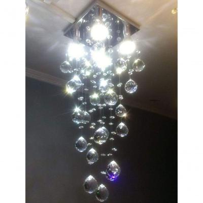 Lustre Para Sala, Quarto, Hall, Em Cristal K9 Base 20x20 60cm