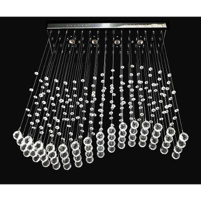 Lustre Para Sala, Cozinha, Sala De Jantar Cristal Base 18x70 60cm