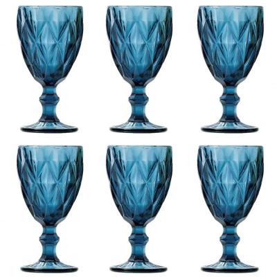 Jogo De Taças Luxx Ellegance 340ml 6 Und Vidro Cristal Blue