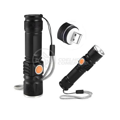 Mini Lanterna Led Tática Lápam Recarregável Usb Com Longo Alcance Portátil Para Acampar