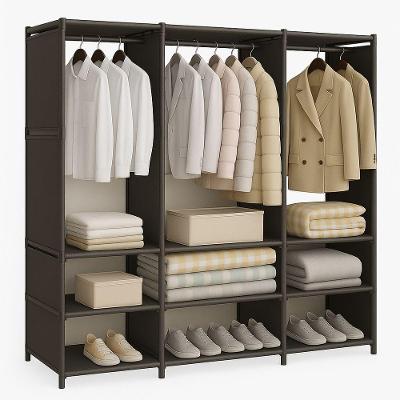 Guarda-roupa Organizador Com 3 Colunas - Preto