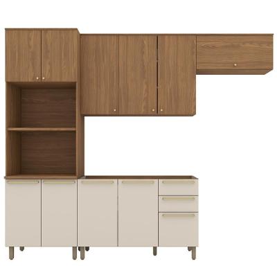 Cozinha Modulada 4 Pecas 272 Cm Requinte Henn Nature Areia