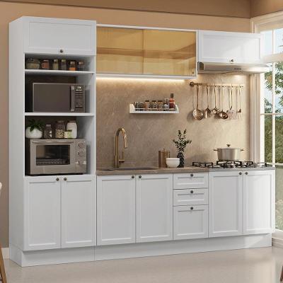 Armário De Cozinha Completa 270 Cm Branco Vik Madesa 02 Branco