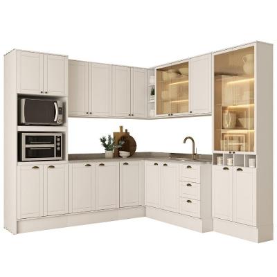 Armário De Cozinha Completa S/ Tampo Milla Dusk Carraro Branco