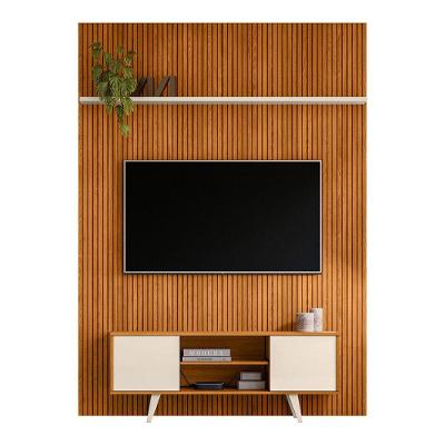Combo Painel De Tv 60 Polegadas + Rack New Panorama - 7 Decor Cinamomo E Off White