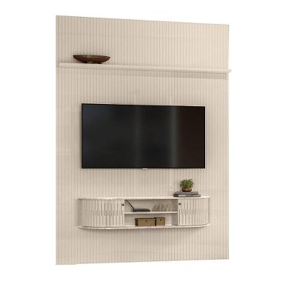 Combo Home Suspenso + Painel Para Tv 60 Polegadas New Monte Carlo - 7 Decor Calacata E Off White