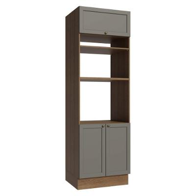 Torre Quente 70 Cm 3 Portas Rustic/cinza Vik Madesa Rustic/cinza