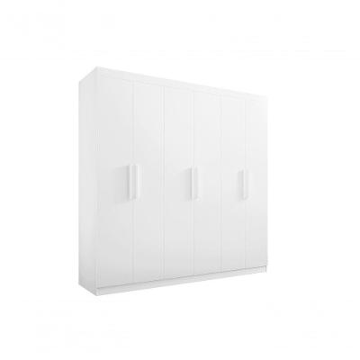 Guarda Roupa Casal Colibri 6 Portas 6 Gavetas Sem Pés - D' Doro Branco