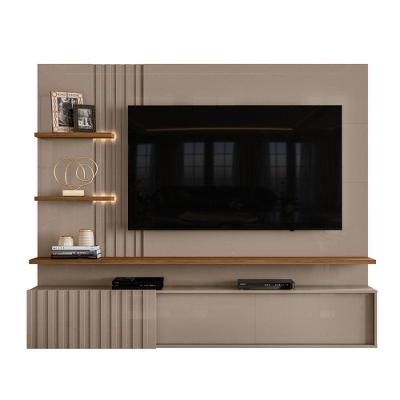 Painel Bancada Suspensa Para Tv 60 Polegadas Atena - 7 Decor Fendi E Naturale