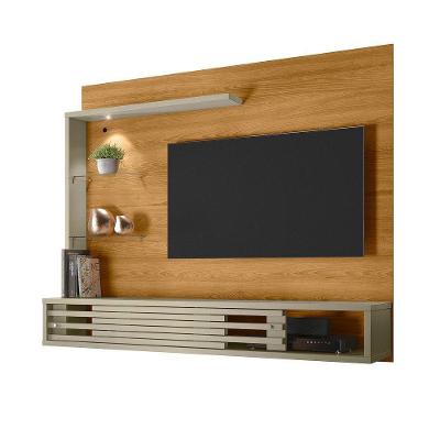 Painel Bancada Suspensa Para Tv 60 Polegadas Frizz Select - 7 Decor Cumaru E Opala