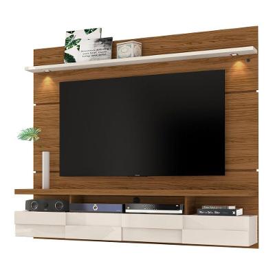 Painel Bancada Suspensa Para Tv 60 Polegadas Lana 1.8 - 7 Decor Naturale E Off White