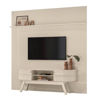 Combo Painel De Tv 60 Polegadas + Rack New Laguna - 7 Decor Calacata E Off White