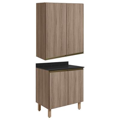 Armario Aereo Balcao 2 Portas 60cm Mdf Kali Nicioli Carvalho Toq