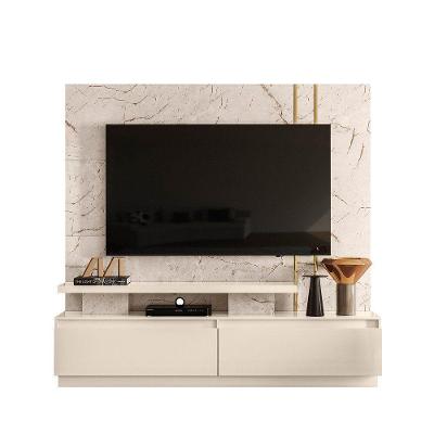 Combo Home + Painel Para Tv 60 Polegadas New Apolo - 7 Decor Calacata E Off White
