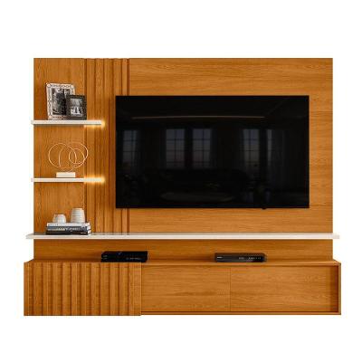 Painel Bancada Suspensa Para Tv 60 Polegadas Atena - 7 Decor Cinamomo E Off White