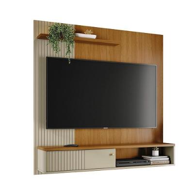 Painel Bancada Suspensa Para Tv 60 Polegadas Aurora - 7 Decor Cumaru E Opala