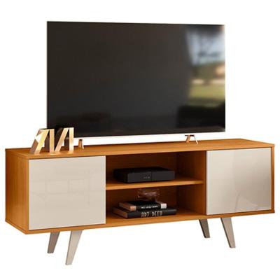Rack Para Tv 55 Pol 2 Portas 136 Cm Lisboa Madetec Cinamomo Off White