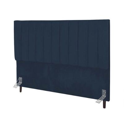 Cabeceira Cama Casal Queen Size 160 Cm Lívia Suede E Frame azul Marinho