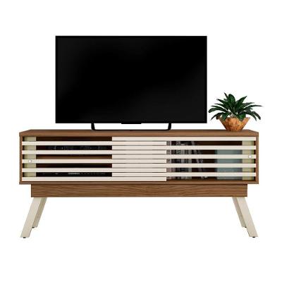 Aparador Bancada Para Sala Frizz 1.5 - 7 Decor Naturale E Off White