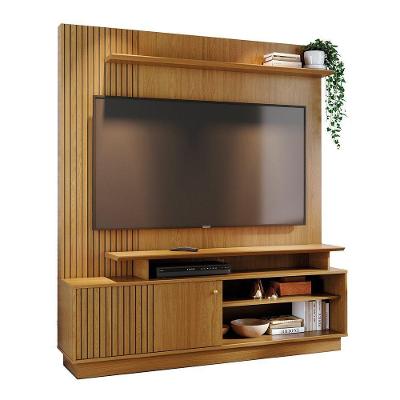 Combo Home + Painel Para Tv 60 Polegadas Ares - 7 Decor Cumaru