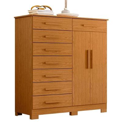 Cômoda Verona 2 Portas E 8 Gavetas Cinamomo - Móveis Albatroz Cinamomo