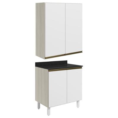 Armario Aereo Balcao 2 Portas 60cm Mdf Kali Nicioli Bianco Toq Branco Uv