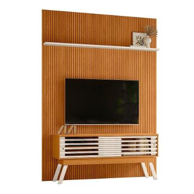 Combo Painel De Tv 60 Polegadas + Rack Frizz New Premium - 7 Decor Cinamomo E Off White
