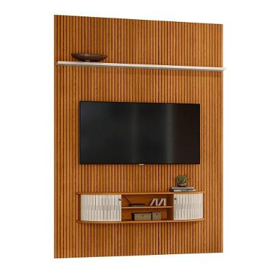 Combo Home Suspenso + Painel Para Tv 60 Polegadas New Monte Carlo - 7 Decor Cinamomo E Off White