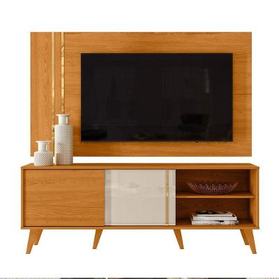 Combo Painel De Tv 60 Polegadas + Rack Cronos - 7 Decor Cinamomo E Off White