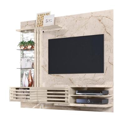 Painel Bancada Suspensa Para Tv 60 Polegadas Frizz Supreme - 7 Decor Calacata E Off White