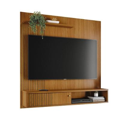 Painel Bancada Suspensa Para Tv 60 Polegadas Aurora - 7 Decor Cumaru