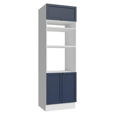 Torre Quente 70 Cm 3 Portas Branco/azul Vik Madesa Branco/azul