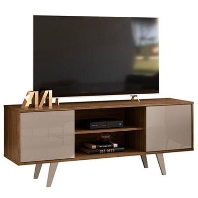 Rack Para Tv 55 Pol 2 Portas 136 Cm Lisboa Madetec Fendi Naturale