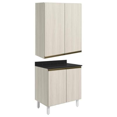 Armario Aereo Balcao 2 Portas 60cm Mdf Kali Nicioli Bianco Toq