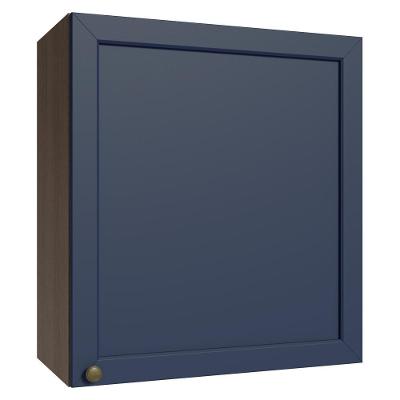 Armário Aéreo 60 Cm 1 Porta Rustic/azul Vik Madesa Rustic/azul