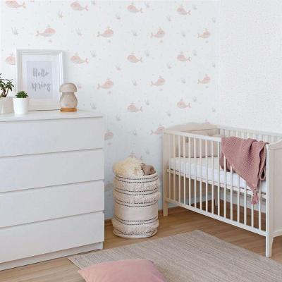 Papel De Parede Enzo Baleia Rosa 281-1