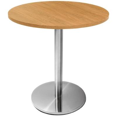 Mesa Beta Inox 75 Cm (altura) Disco Redondo Tampo Mdp Redondo 70 Cm (larg) X 2,50 Cm (alt) Samba