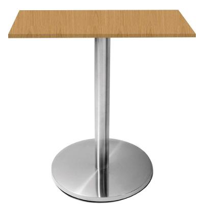 Mesa Beta Inox 75 Cm (altura) Disco Redondo Tampo Mdp Quadrado 70 Cm (larg) X 2,50 Cm (alt) Samba