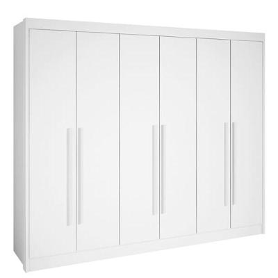 Guarda Roupa Casal 6 Portas 7 Gavetas - New Athos-branco - Móveis D'doro