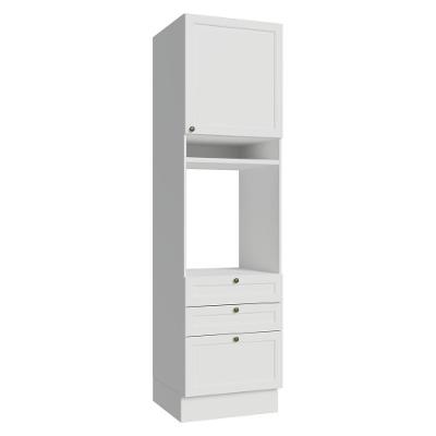 Torre Quente 60 Cm 1 Porta 3 Gavetas Branco Vik Madesa Branco