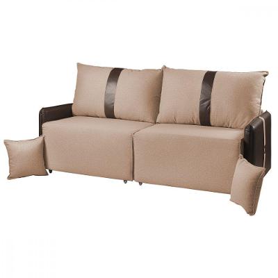 Sofá Para Sala Reclinavel Estofado Doux 200cm Veludo Bege Bege