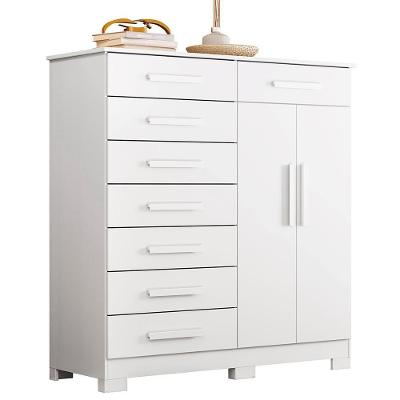Cômoda Verona 2 Portas E 8 Gavetas Branco - Móveis Albatroz Branco