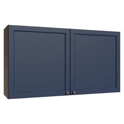 Armário Aéreo 120 Cm 2 Portas Rustic/azul Vik Madesa Rustic/azul