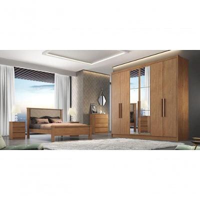 Guarda Roupa Casal Com Espelho 6 Portas 8 Gavetas - Linea-cumaru - Móveis Novo Horizonte