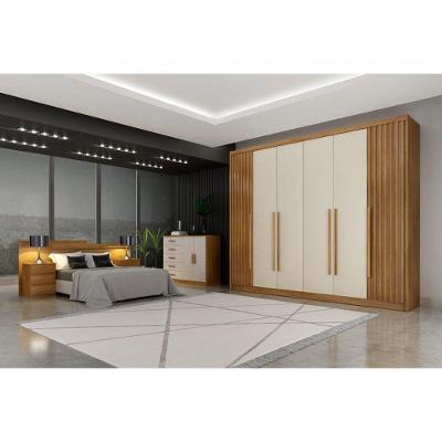 Guarda Roupa Casal 6 Portas 6 Gavetas - Orfeus Ripado-cumaru-fendi - Móveis Novo Horizonte