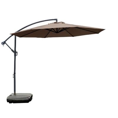 Ombrelone Lateral Com Base 2 Rodinhas Hdpe Bahamas Rivatti 300 Cm Larg Alumínio Capa Poliéster Fendi