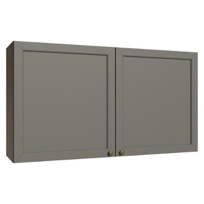Armário Aéreo 120 Cm 2 Portas Rustic/cinza Vik Madesa Rustic/cinza