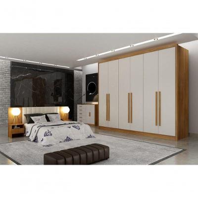 Guarda Roupa Casal 6 Portas 8 Gavetas - Himalaia-cumaru-fendi- Móveis Novo Horizonte